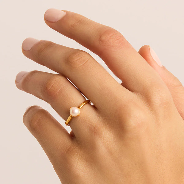 ENDLESS GRACE PEARL RING in Gold from By Charlotte