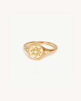 LIVE IN LOVE RING in 18k Gold Vermeil from By Charlotte