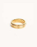 I AM LOVED SPINNING MEDITATION RING in Gold from By Charlotte