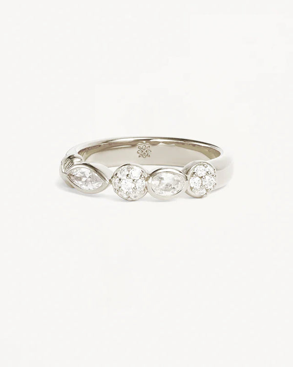 MAGIC OF EYE CRYSTAL RING in Sterling Silver from By Charlotte