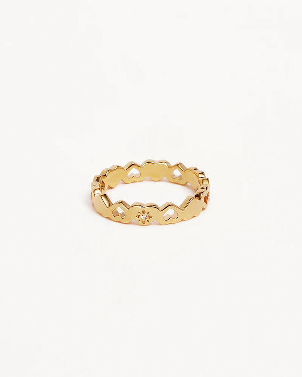 CONNECTED HEARTS RING in 18k Gold Vermeil from By Charlotte