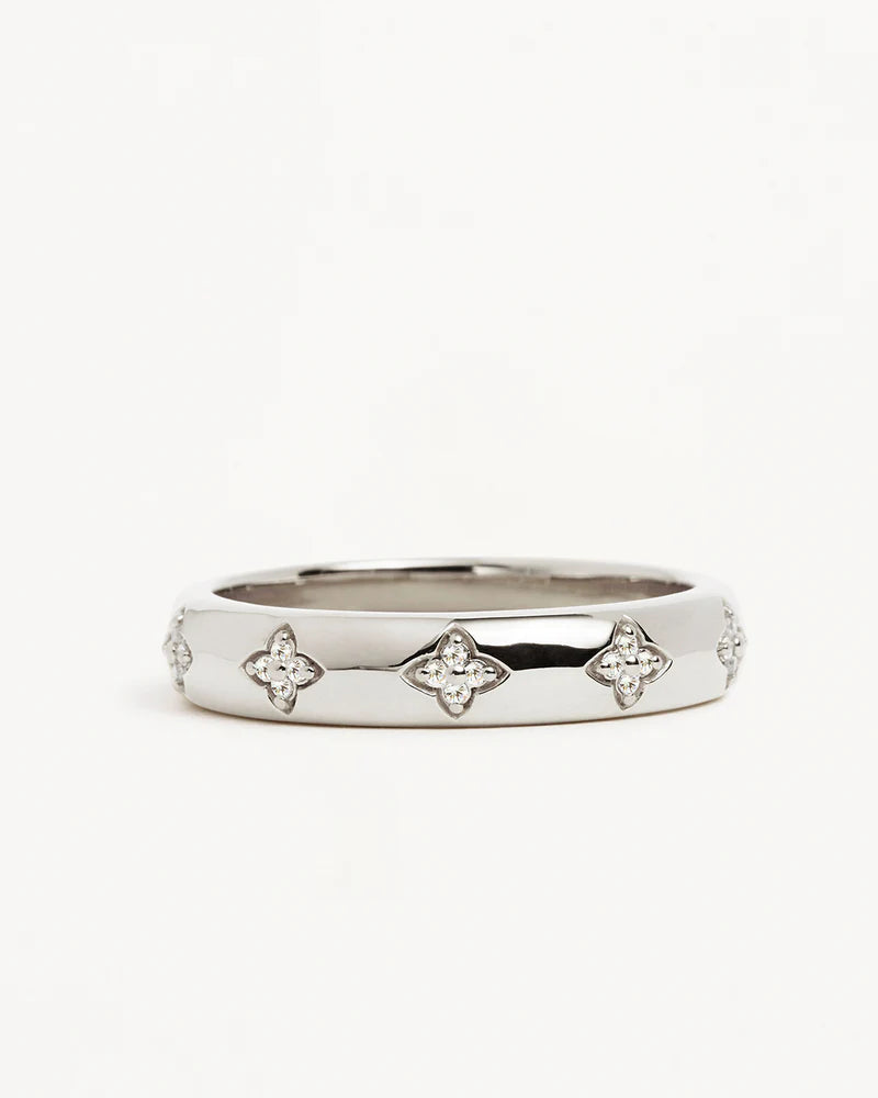 BLOOM WITH YOU LOTUS RING in Sterling Silver from By Charlotte