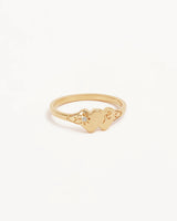 FOREVER INTERTWINED HEART SIGNET RING in 18K Gold Vermeil from By Charlotte