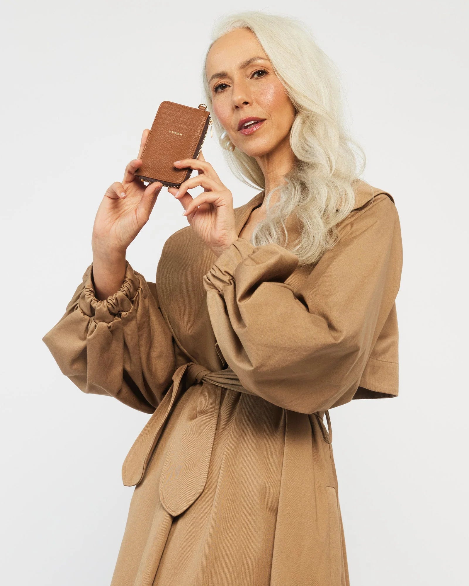 WINONA CARD HOLDER in Tan by Saben