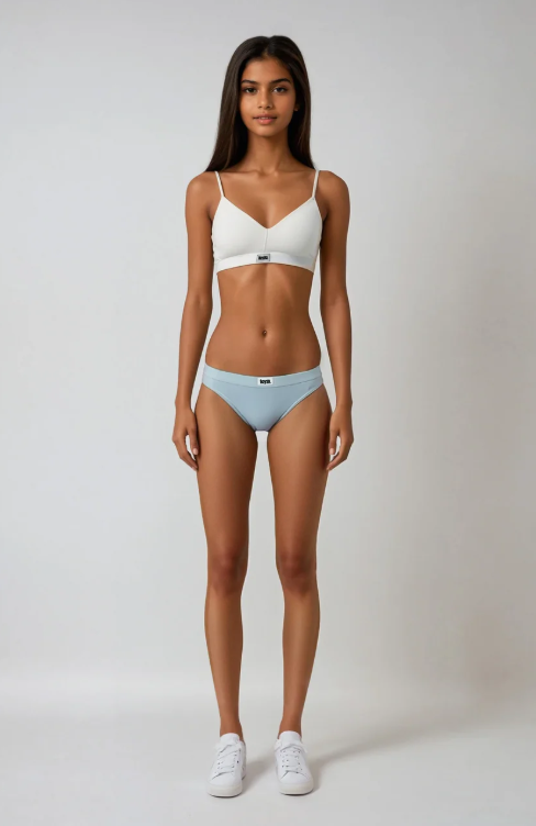 COTTON SOFT CUP BRA in Cloud White by teysha