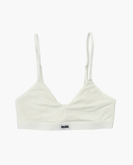 COTTON SOFT CUP BRA in Cloud White by teysha