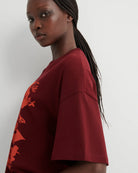 STENCIL TEE in Maroon by Kowtow