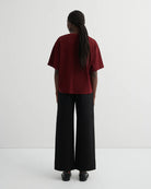 STENCIL TEE in Maroon by Kowtow