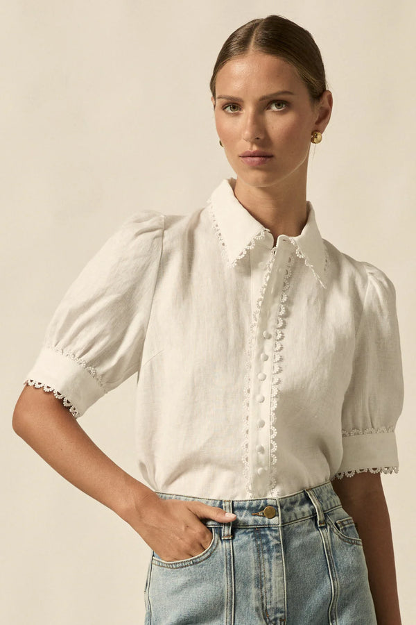 TETHER TOP in Porcelain from Zoe Kratzmann