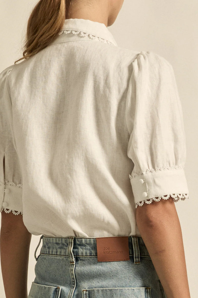 TETHER TOP in Porcelain from Zoe Kratzmann