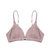 COTTON TRIANGLE LACE BRA in Dusty Pink by teysha