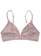 COTTON TRIANGLE LACE BRA in Dusty Pink by teysha