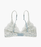 COTTON TRIANGLE LACE BRA in Ditsy Floral by teysha