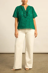 VANTAGE TOP in Emerald from Zoe Kratzmann