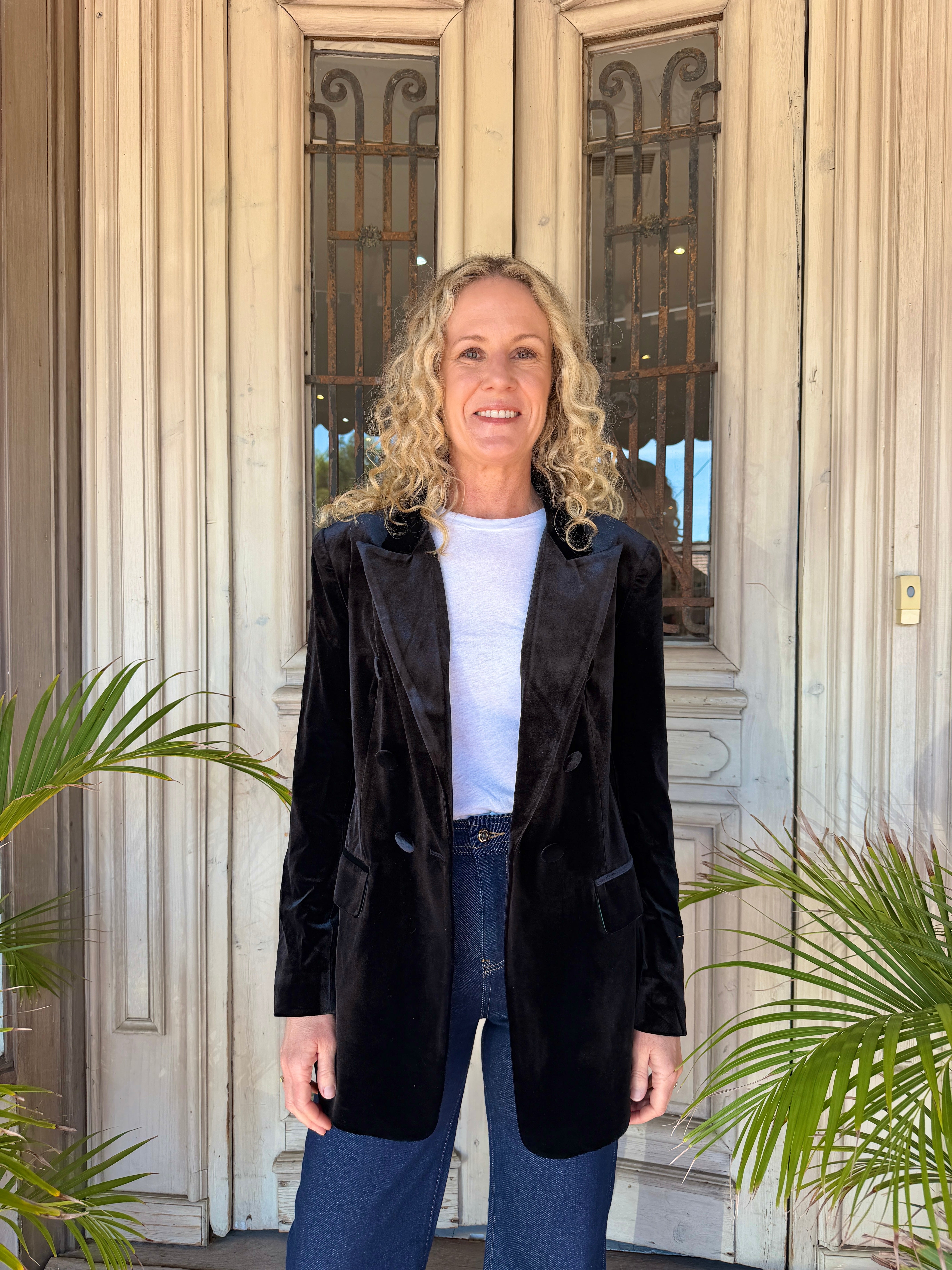 VELVET BLAZER in Black by Sophie Moran