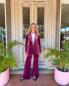 VELVET BLAZER in Dusky Pink by Sophie Moran