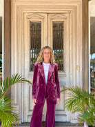 VELVET BLAZER in Dusky Pink by Sophie Moran