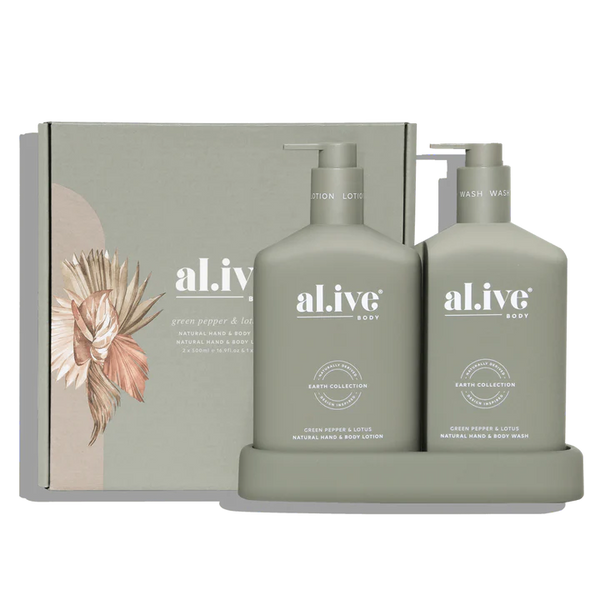 WASH & LOTION DUO in Green Pepper + Lotus by al.ive