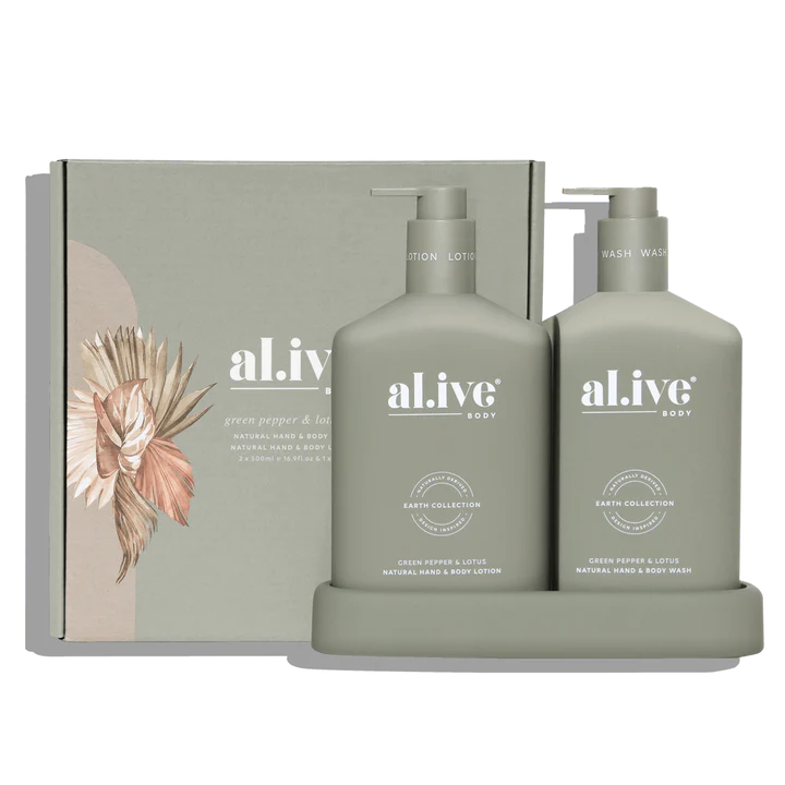 WASH & LOTION DUO in Green Pepper + Lotus by al.ive