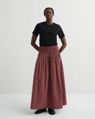 WEAVER SKIRT | Maroon Check - Darling & Domain