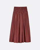 WEAVER SKIRT in Maroon Check by Kowtow