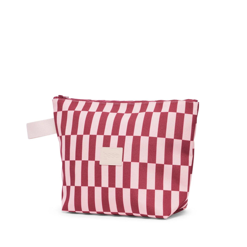 WET BASE COAST LARGE in Burgundy + Peony Check by Base Supply