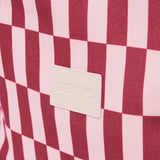 WET BASE COAST MIDI in Burgundy + Peony Check by Base Supply