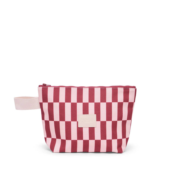 WET BASE COAST MIDI in Burgundy + Peony Check by Base Supply