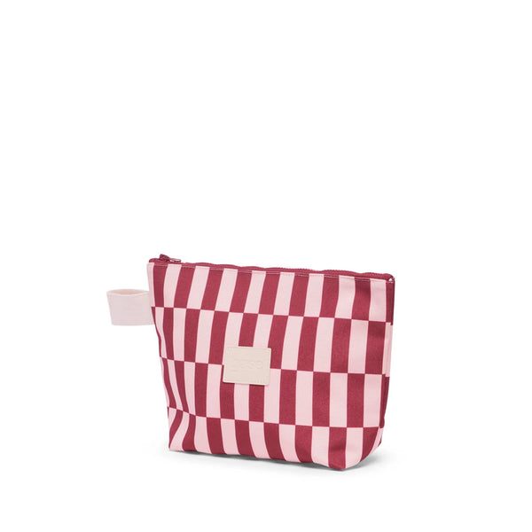 WET BASE COAST MIDI in Burgundy + Peony Check by Base Supply