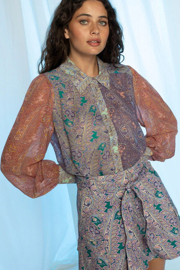 LILLIAN BLOUSE in Multi Colour by Kachel