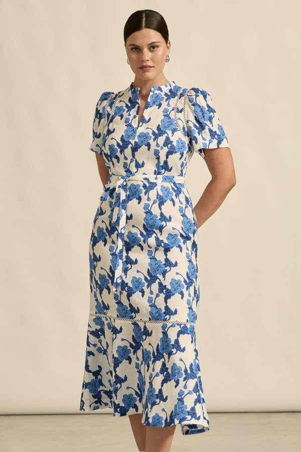 CABLE DRESS in Azure Bouquet from Zoe Kratzmann