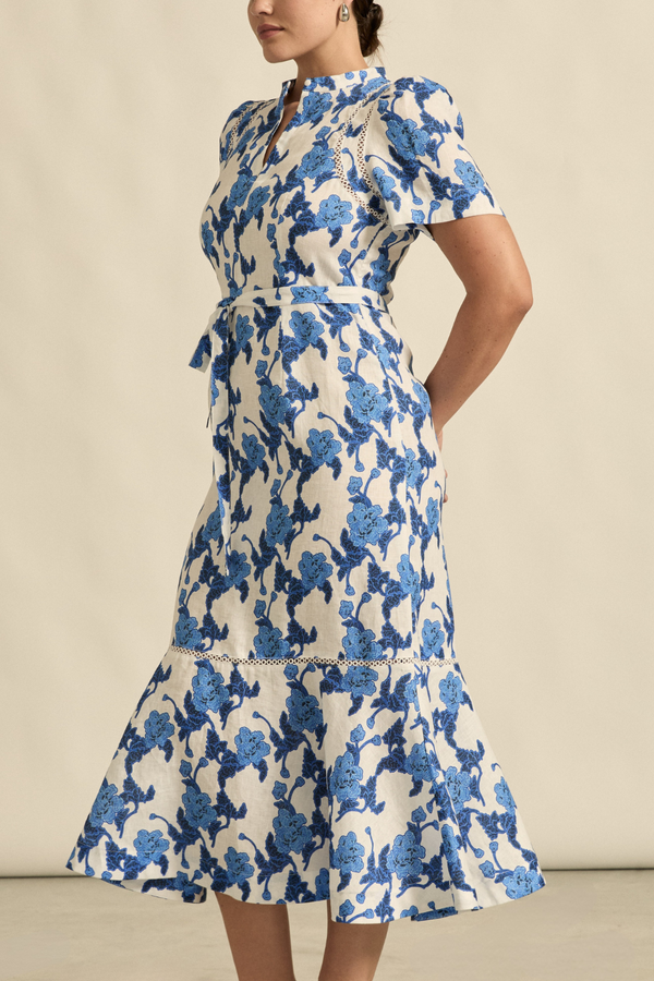 CABLE DRESS in Azure Bouquet from Zoe Kratzmann