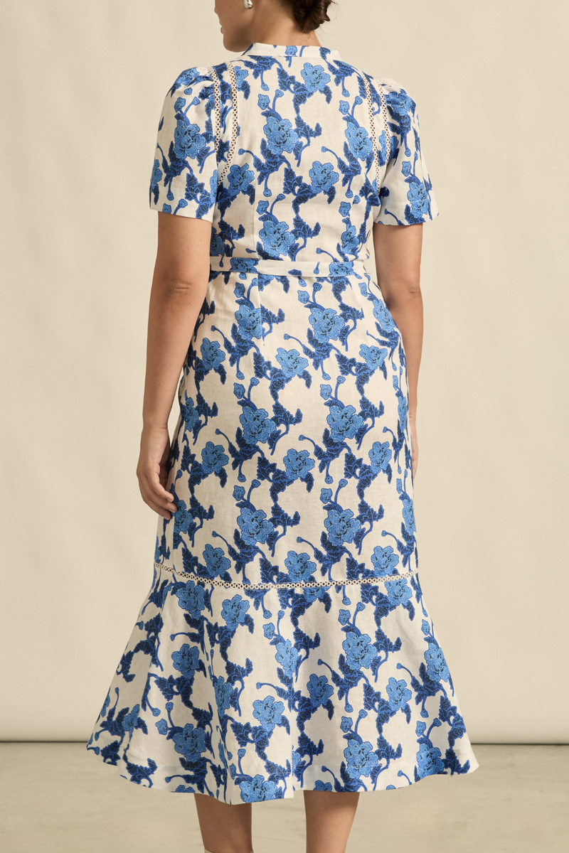 CABLE DRESS in Azure Bouquet from Zoe Kratzmann