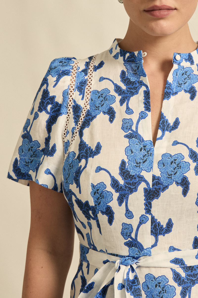 CABLE DRESS in Azure Bouquet from Zoe Kratzmann