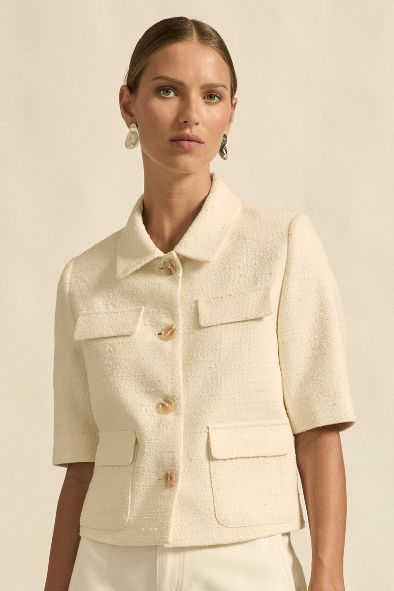 JUNCTURE JACKET in Alabaster from Zoe Kratzmann
