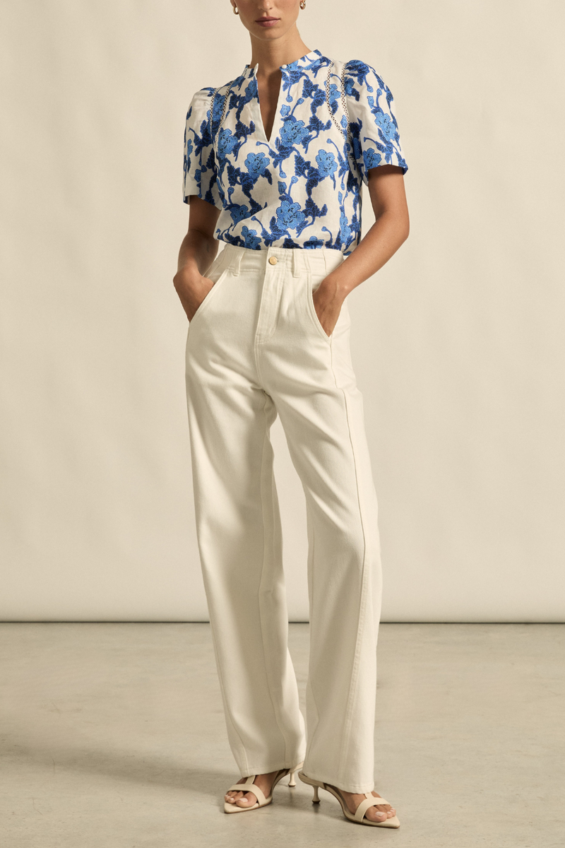 RECOLLECT TOP in Azure Bouquet from Zoe Kratzmann