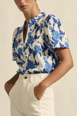RECOLLECT TOP in Azure Bouquet from Zoe Kratzmann