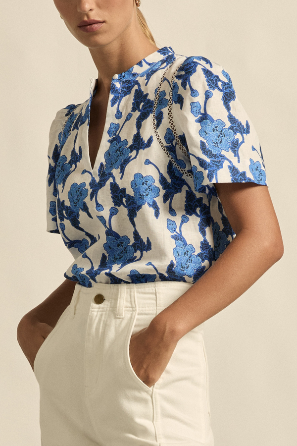 RECOLLECT TOP in Azure Bouquet from Zoe Kratzmann