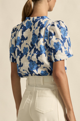 RECOLLECT TOP in Azure Bouquet from Zoe Kratzmann