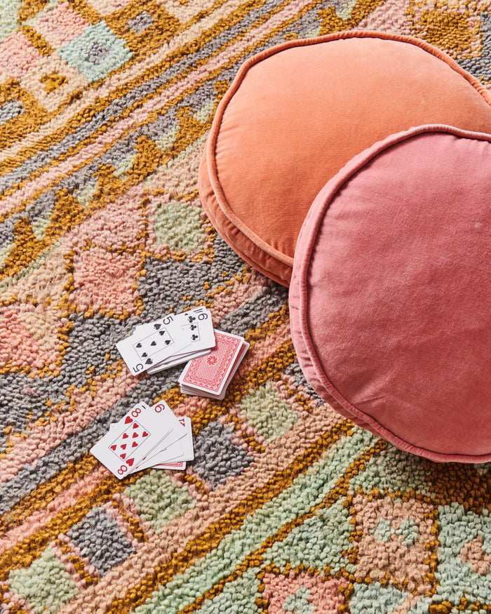 VELVET PEA CUSHION in Dusty Rose from the amazing range of Kip & Co