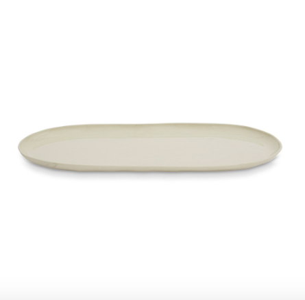 CLOUD OVAL PLATE LARGE | Chalk White