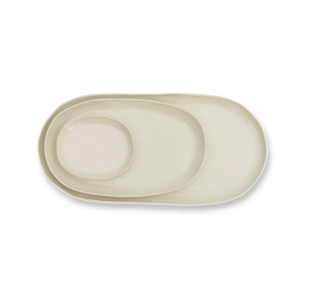 CLOUD OVAL PLATE LARGE | Chalk White