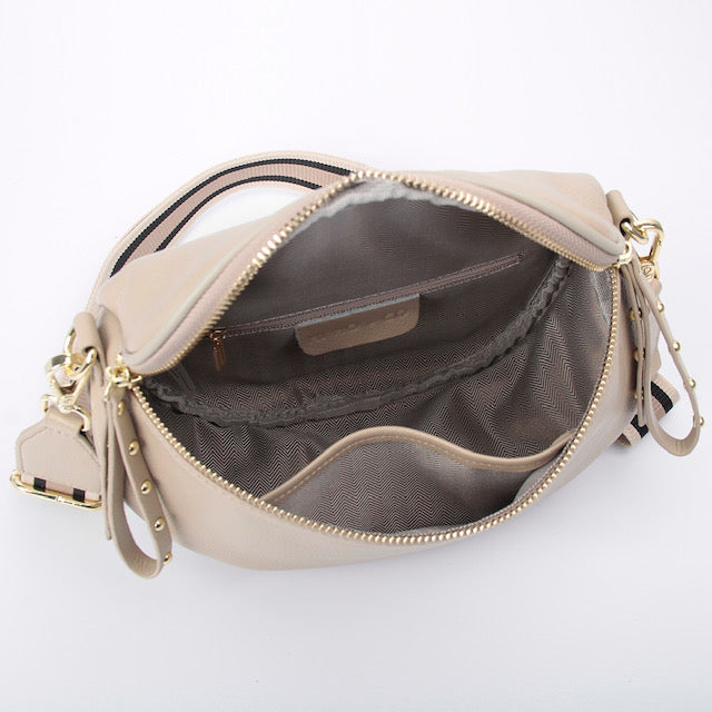 CROSSOVER LEATHER OBSESSED BAG | Taupe