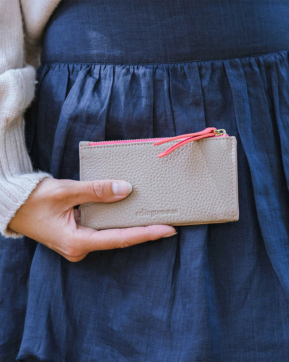 COMPACT WALLET in Fawn Pebble by ARLINGTON MILNE