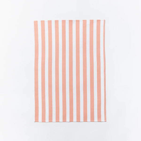 TEA TOWEL in Woven Stripe Pink from Bonnie and Neil