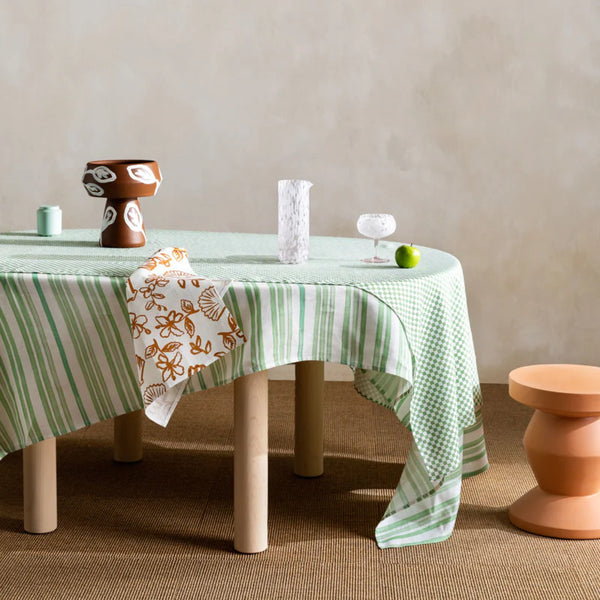 TABLECLOTH in Stripe Green from Bonnie and Neil