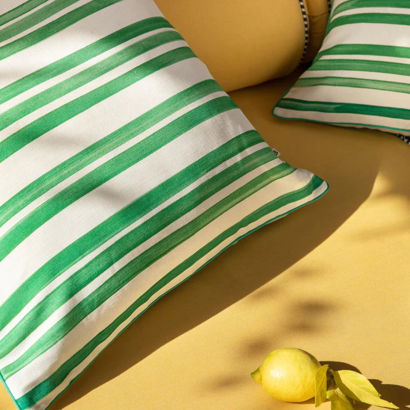 STRIPE OUTDOOR CUSHION 60cm in Green from Bonnie and Neil