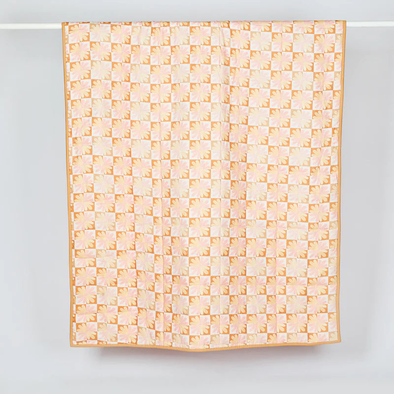 QUILTED THROW in Chamomile Pink from Bonnie and Neil