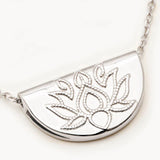 LOTUS NECKLACE in Sterling Silver from By Charlotte