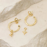 STARLIGHT HOOPS in Gold from By Charlotte